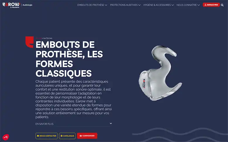 Site internet Earow dédiée aux audioprothésistes - image de galerie