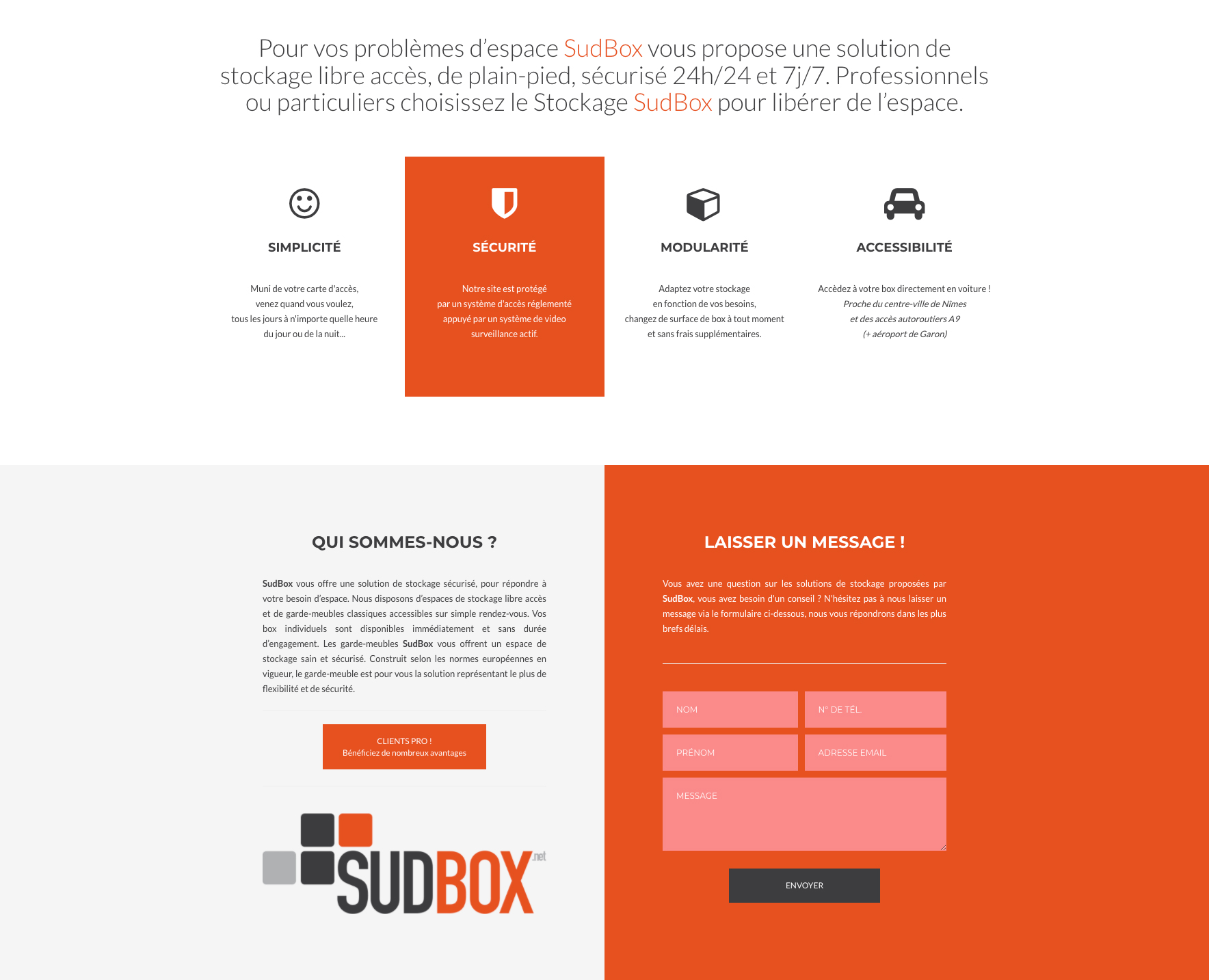 Création site internet moderne SudBox