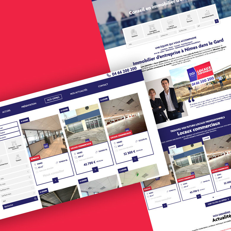 Site immobilier WordPress pour DGi Immobilier