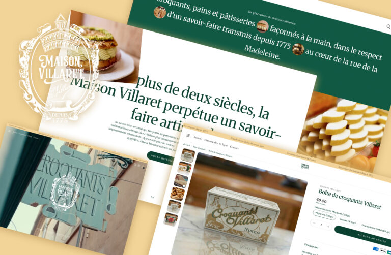 Présentation de la création du site internet e-commerce de la maison Villaret