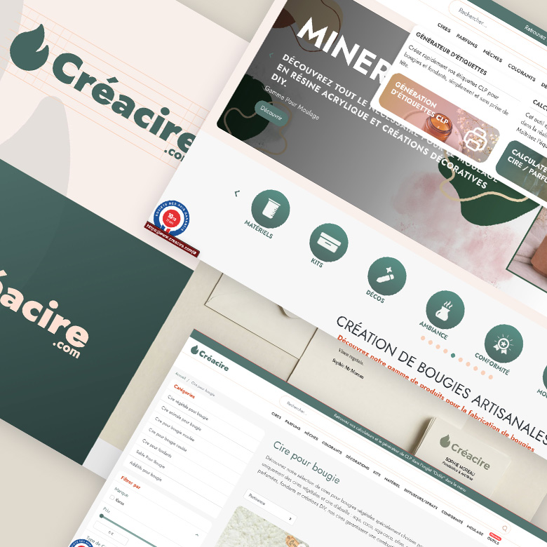 Refonte Créacire : nouveau logo, site Prestashop modernisé et performance SEO