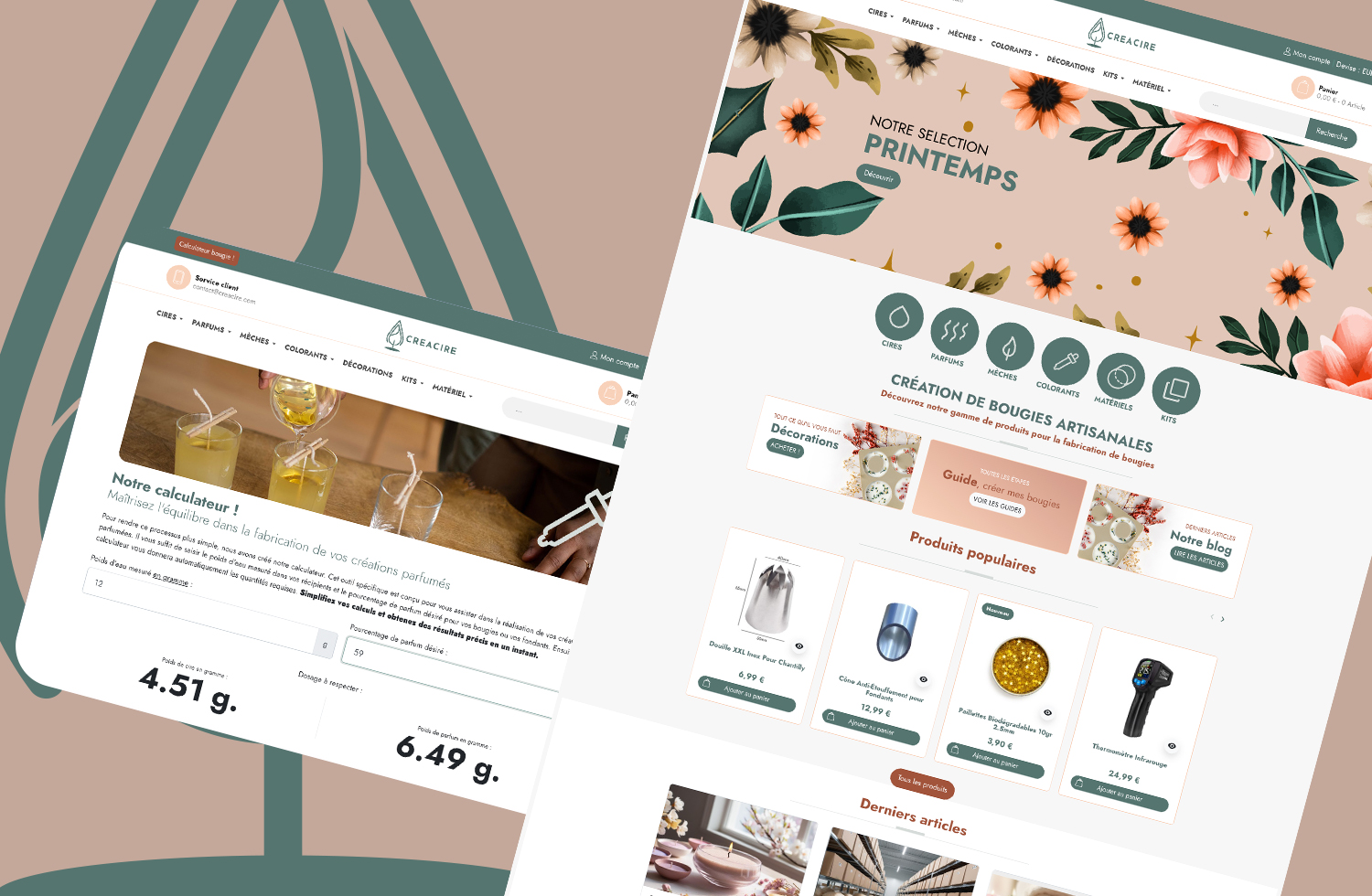 Création d'une boutique en ligne PrestaShop pour Créacire