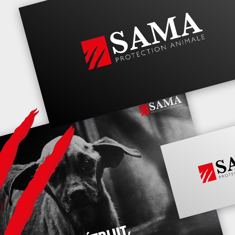 Identité visuelle SAMA : Logotype pour une association de protection animale