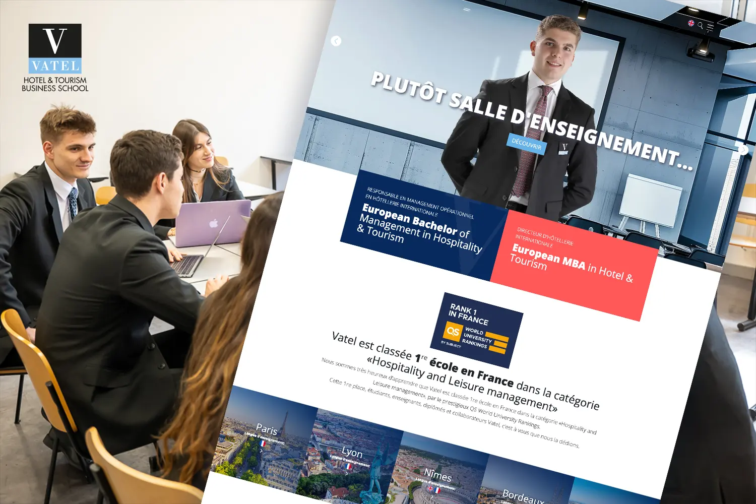 Sites internets internationaux des écoles du groupe Vatel