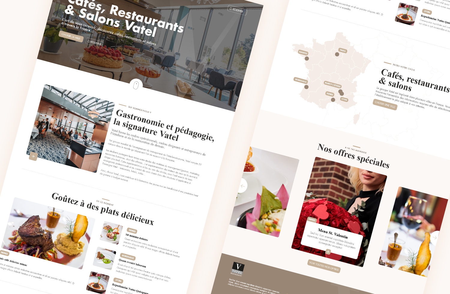 Création du site internet des restaurants Vatel