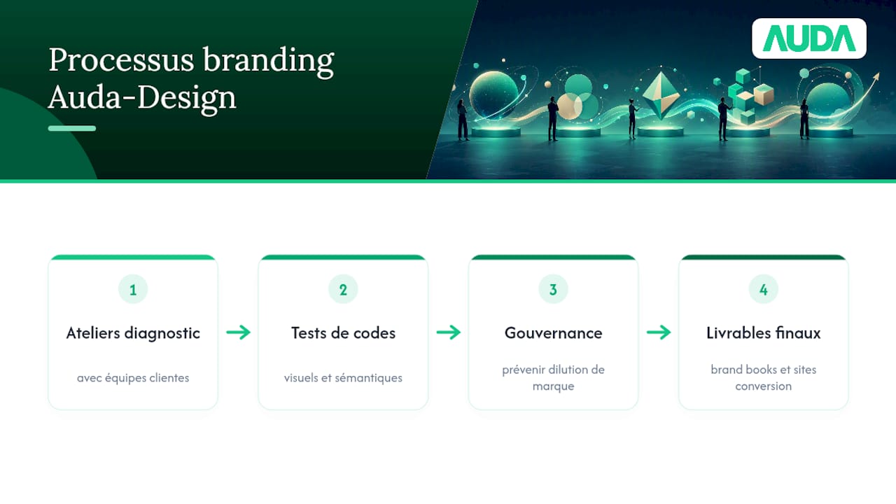 Processus de création de l’identité visuelle d’Auda-Design