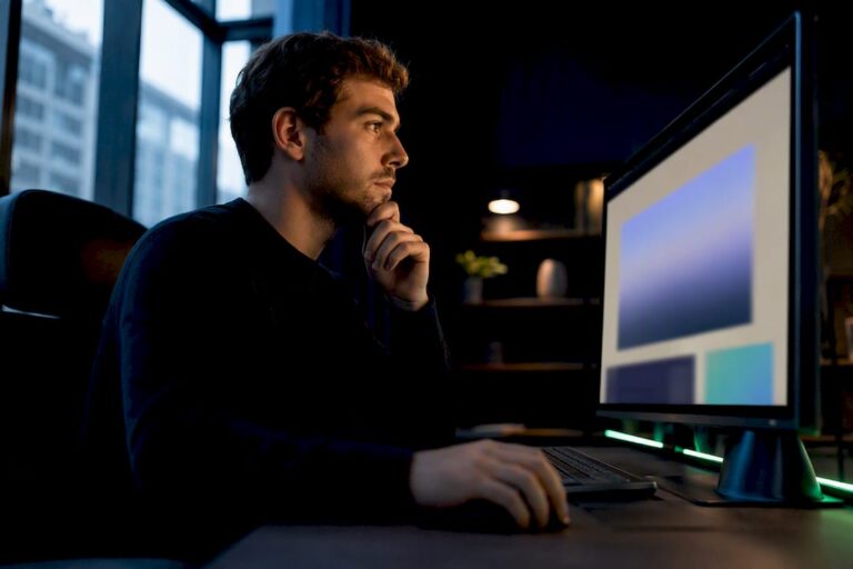 Développeur vérifiant le chargement d'une image
