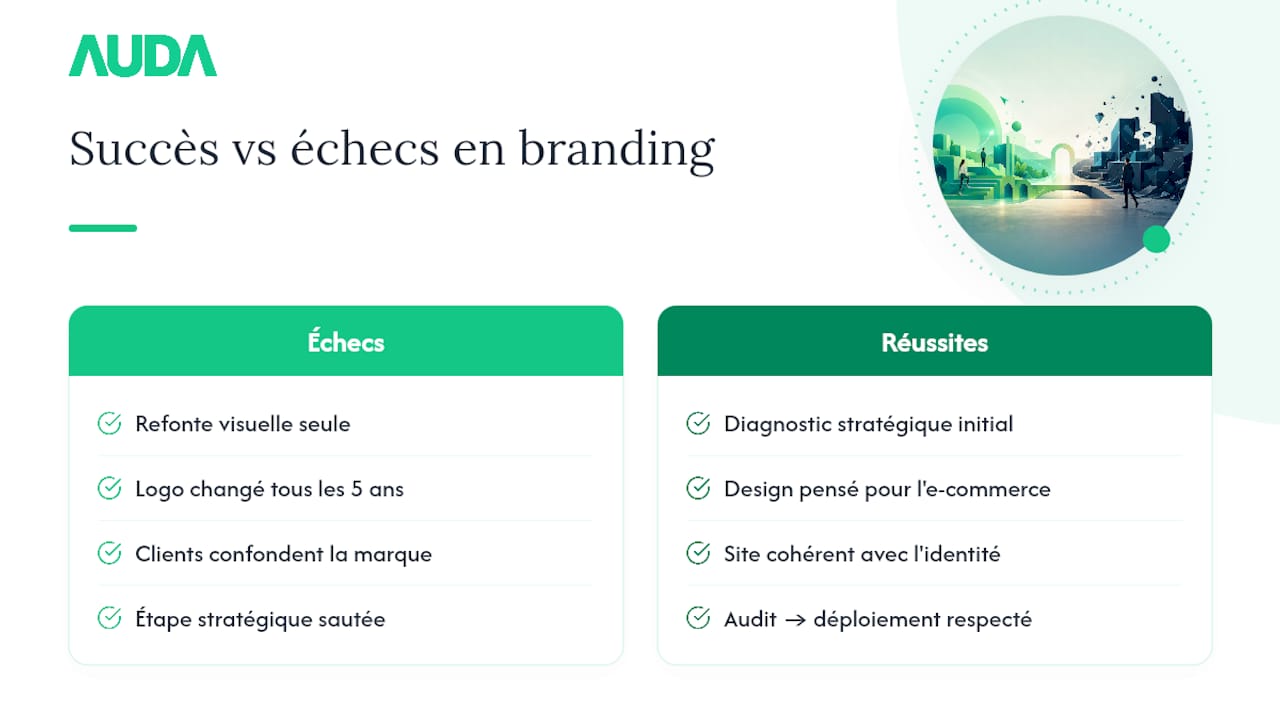 Exemples de succès et d'échecs en branding territorial — overview diagram