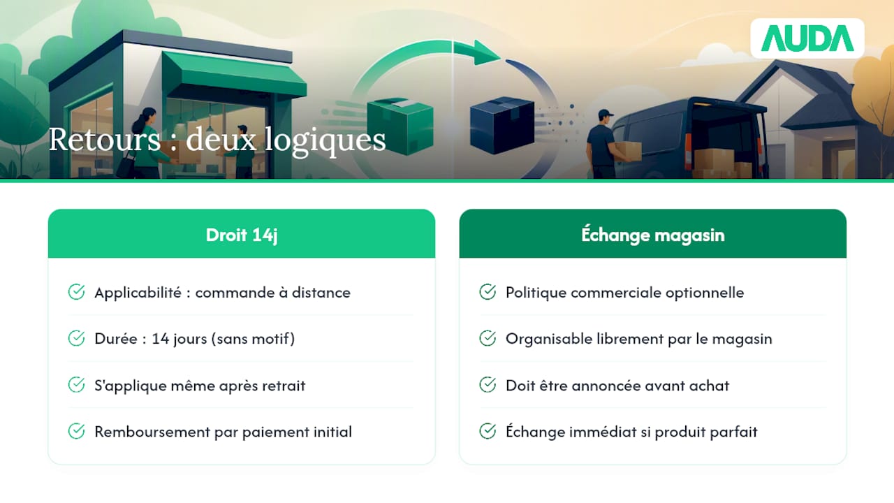 Comment gérer les retours et les échanges en click and collect ? — overview diagram