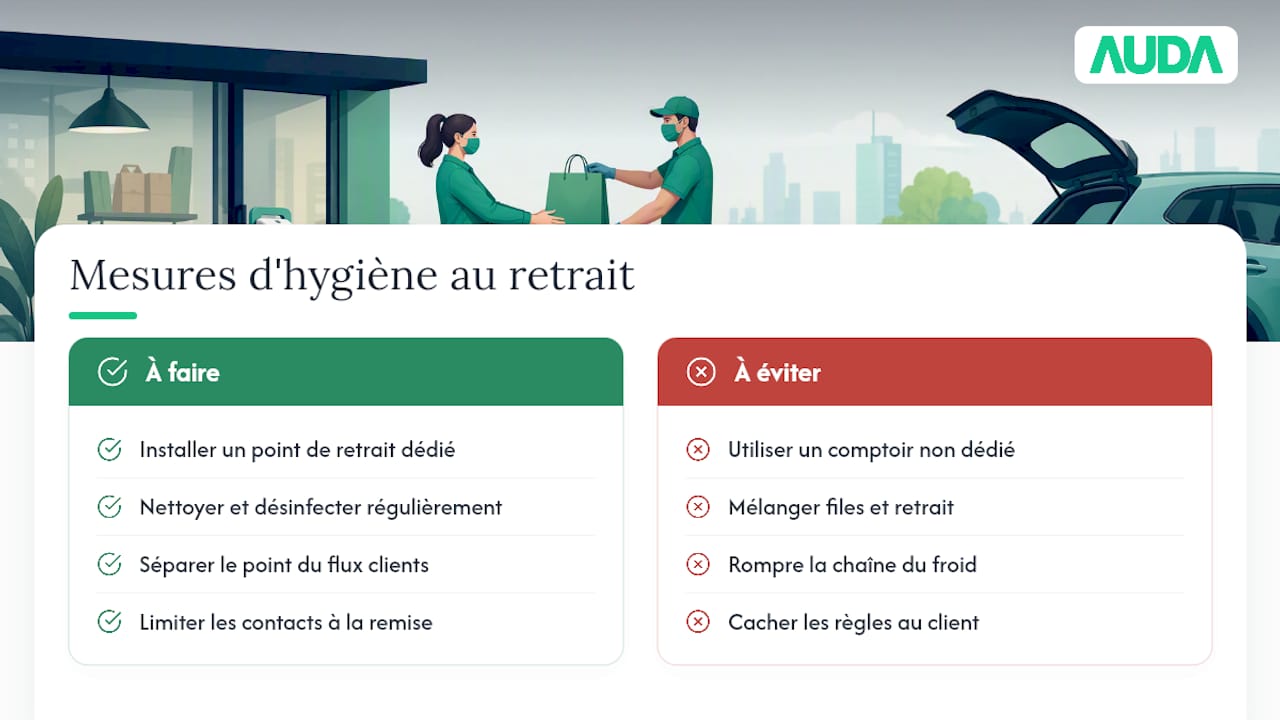 Quelles mesures d'hygiène appliquer lors du retrait en magasin ? — overview diagram