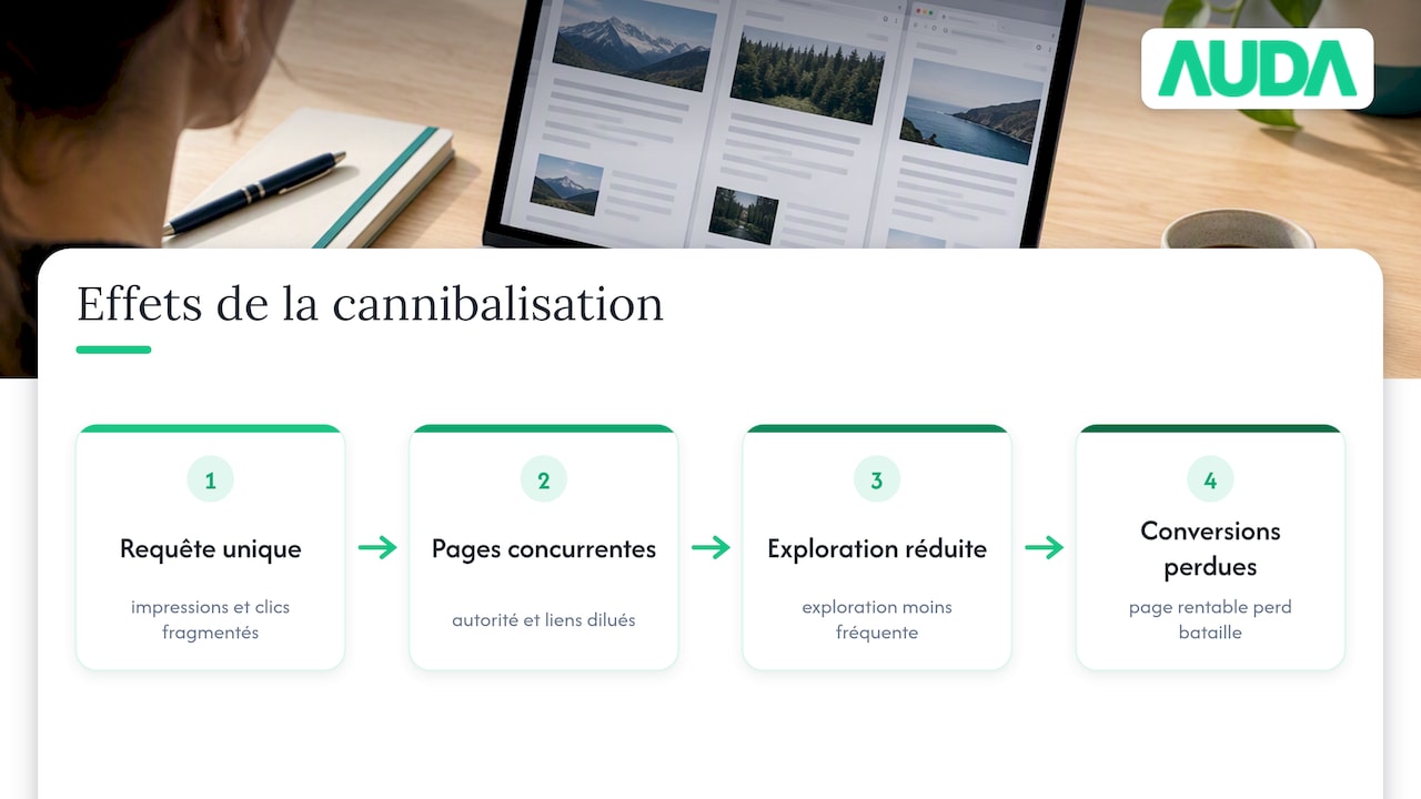 Quatre conséquences de la cannibalisation SEO
