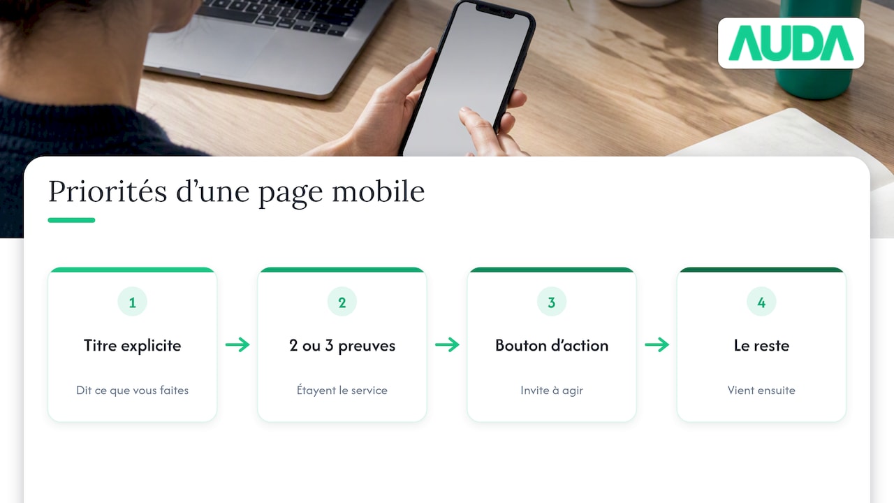 Priorités d’une page de service mobile
