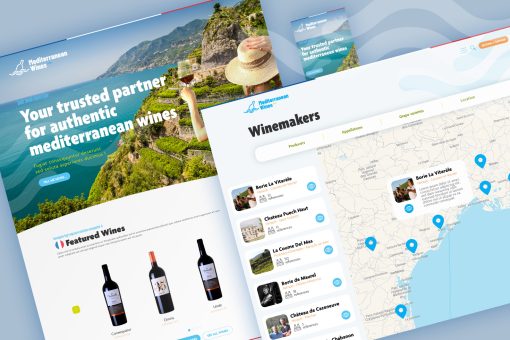 Mediterranean Wines : identité visuelle et plateforme cartographique des vins méditerranéens