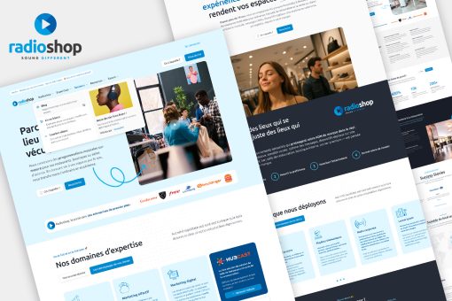 Refonte du site internet Wordpress de Radioshop vue globale