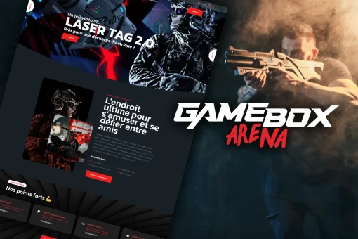 Branding et site internet WordPress sur mesure pour GameBox Arena